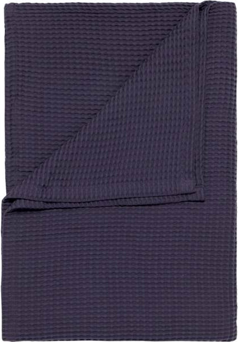Heckett & Lane Wafel Bedsprei Plaid - Velvet Purple 180x260cm - Paars