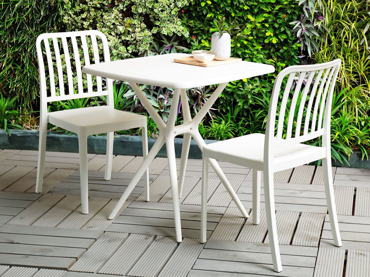 Beliani Sersale - Bistroset-wit-synthetisch Materiaal