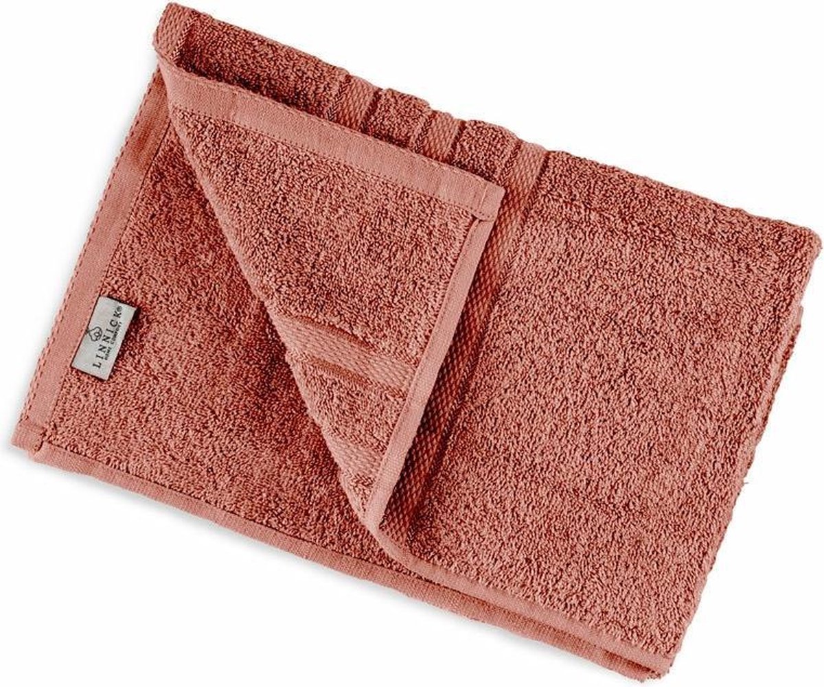 Linnick Pure Douchelaken 70x140cm - Rose - Set Van 4 - Roze