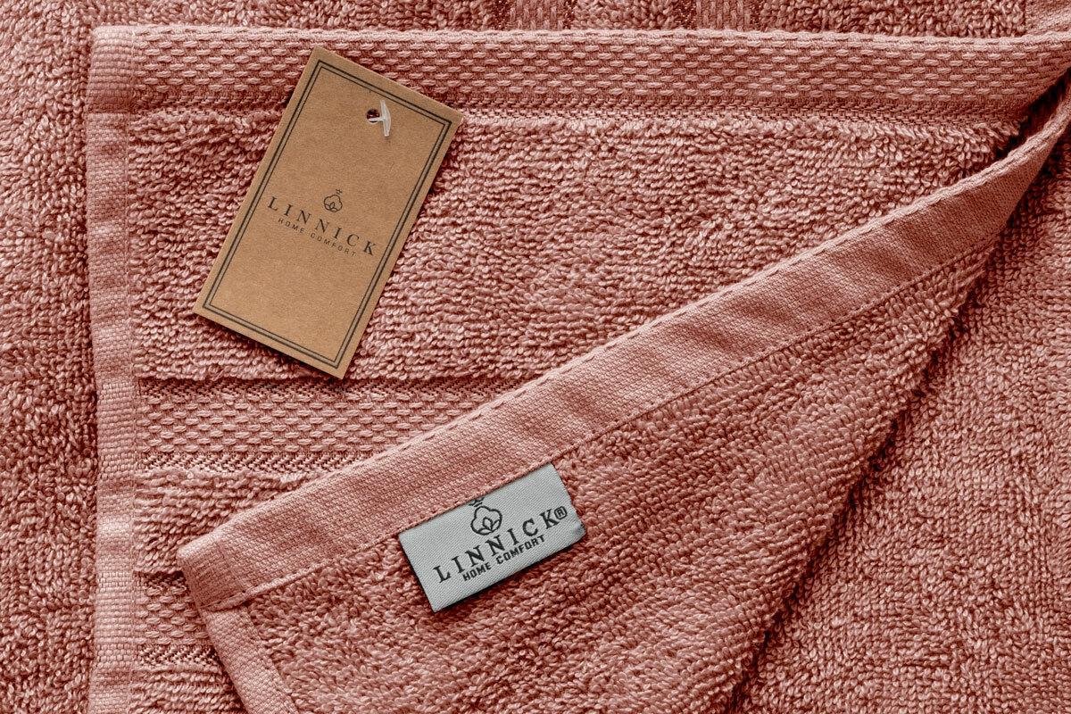 Linnick Pure Douchelaken 70x140cm - Rose - Set Van 4 - Roze