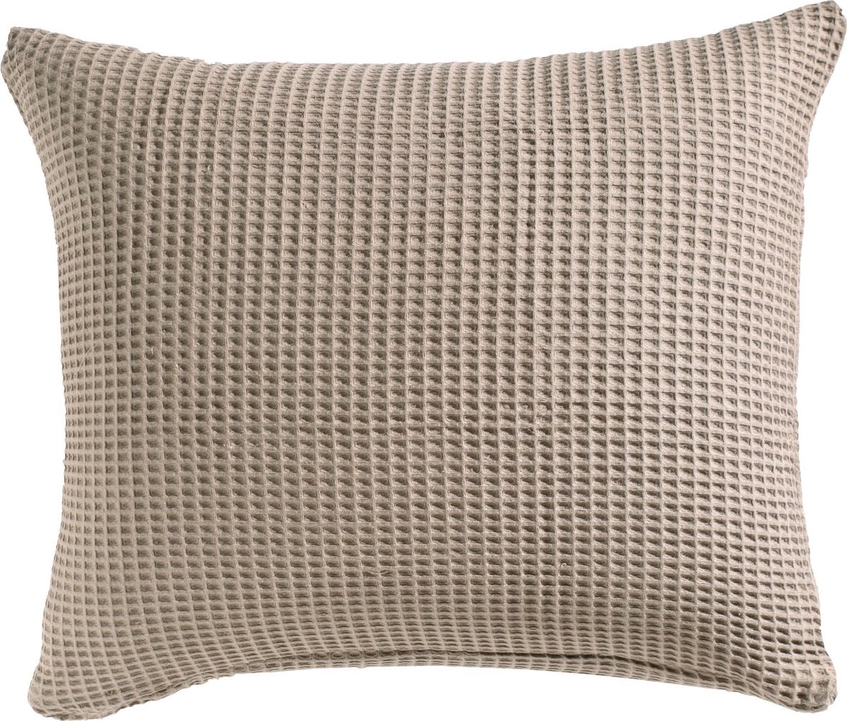 Heckett & Lane Wafel Kussensloop Katoen - Taupe Grey 60x70cm