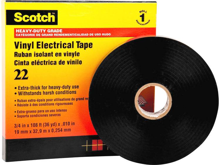 3M™ SCOTCH22-50X33 Isolatietape Scotch (l x b) 33 m x 50 mm 33 m - Zwart