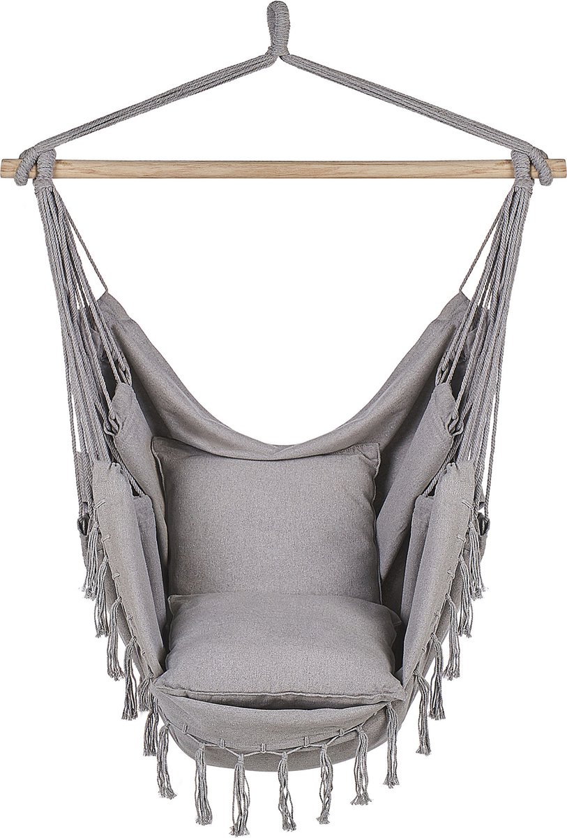 Beliani Bonea - Hangstoel--katoen - Grijs