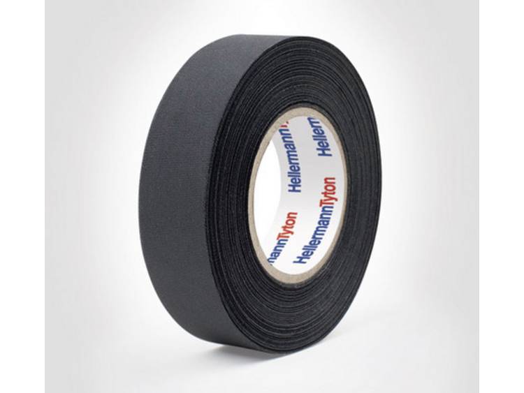 HellermannTyton HTAPE-PROTECT180-PET-BK 712-10002 Textieltape (l x b) 25 m x 19 mm 25 m