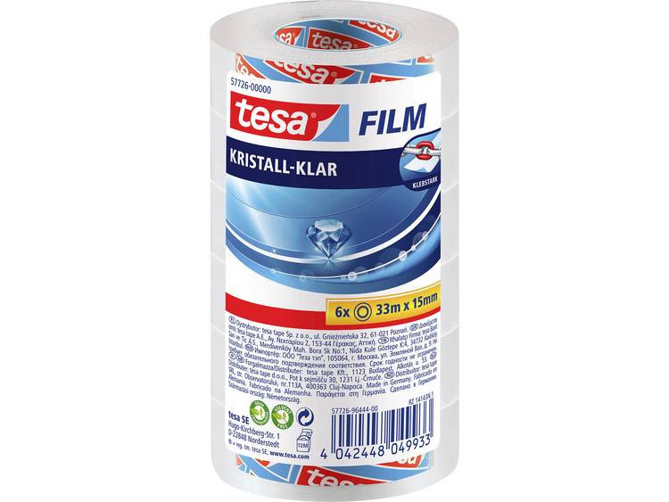 Tesa C+C 57726-00000-02 Zelfklevende folie Transparant (l x b) 33 m x 15 mm 6 stuk(s)