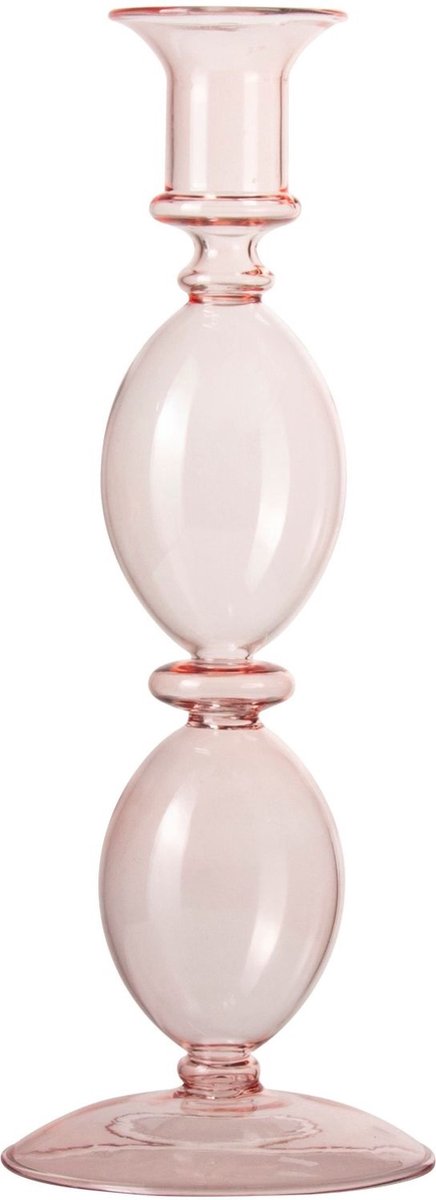 Gusta Dinerkaarshouder Glas ø9x23cm - Roze