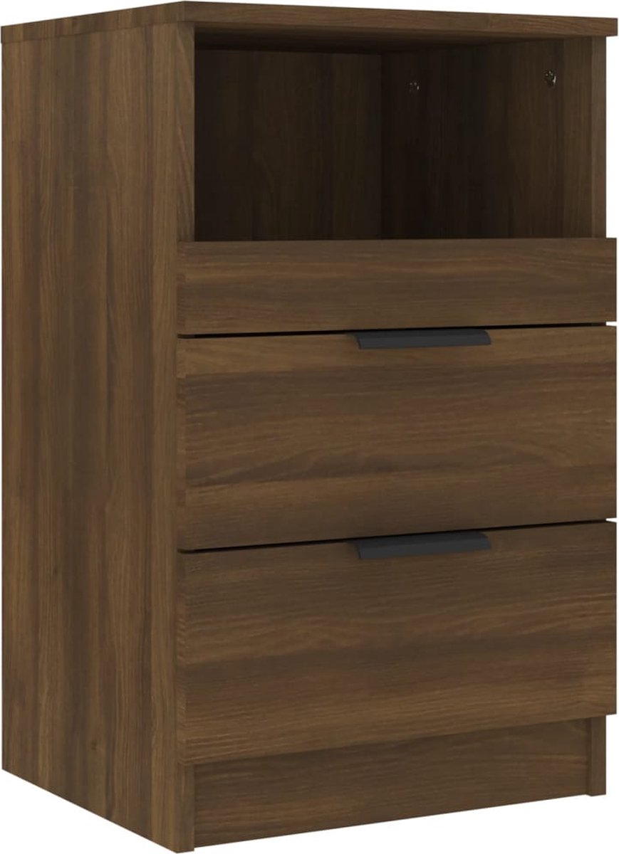 Vidaxl Nachtkastje Bewerkt Houteikenkleurig - Bruin