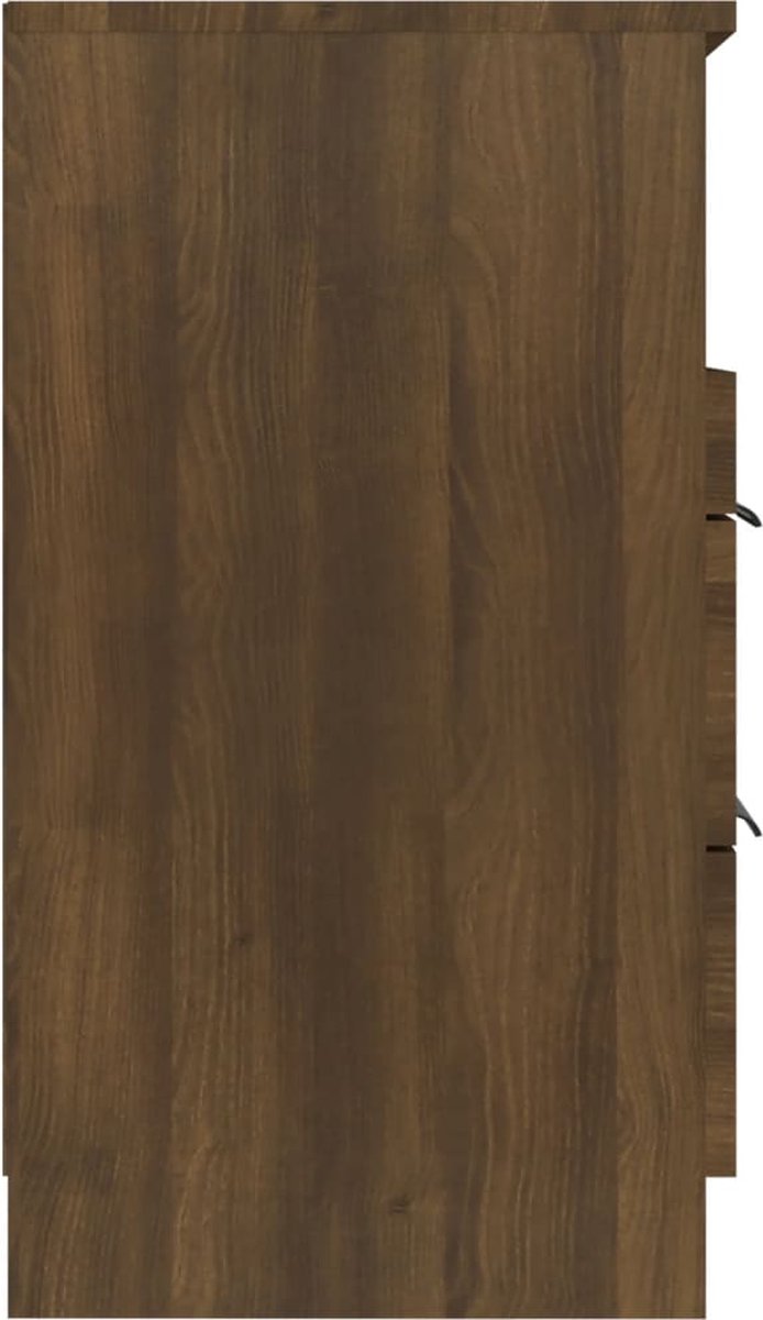 Vidaxl Nachtkastje Bewerkt Houteikenkleurig - Bruin