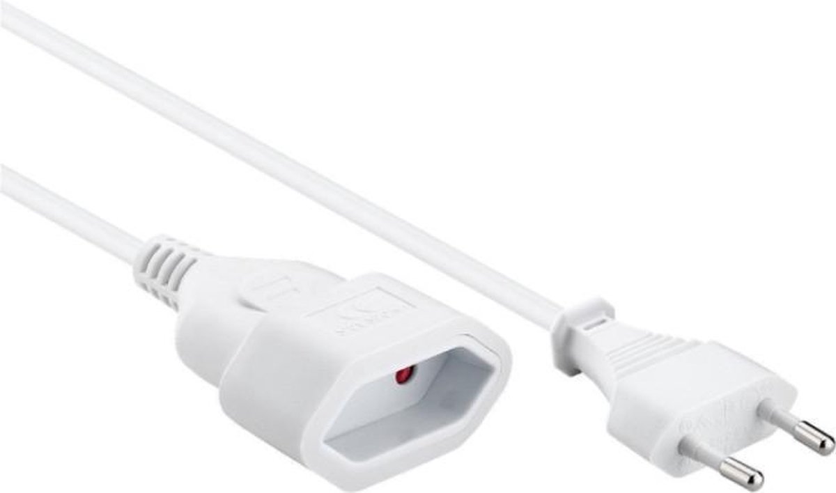 goobay® 50507 Stroom Verlengkabel 2.5 A 3.00 m - Wit