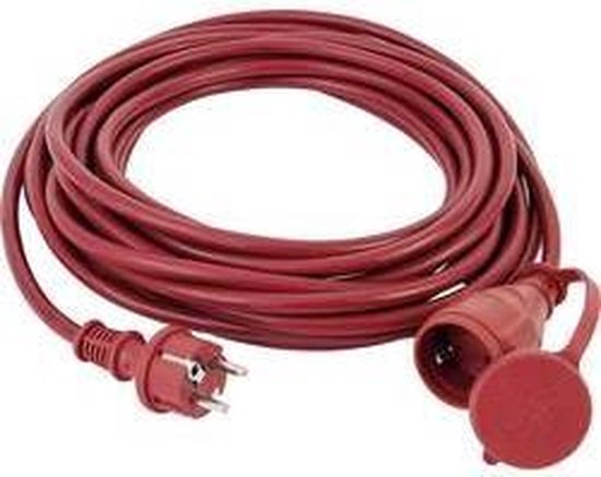 Rev 0065269 Stroom Verlengkabel 16 A 25.00 m - Rood
