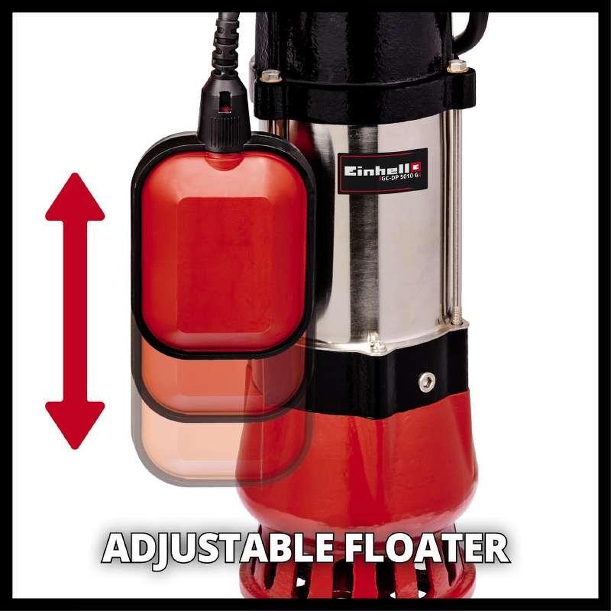 Einhell GC-DP 5010 G 4171421 Dompelpomp voor vervuild water Met geaarde stekker 12000 l/h 8 m - Rood