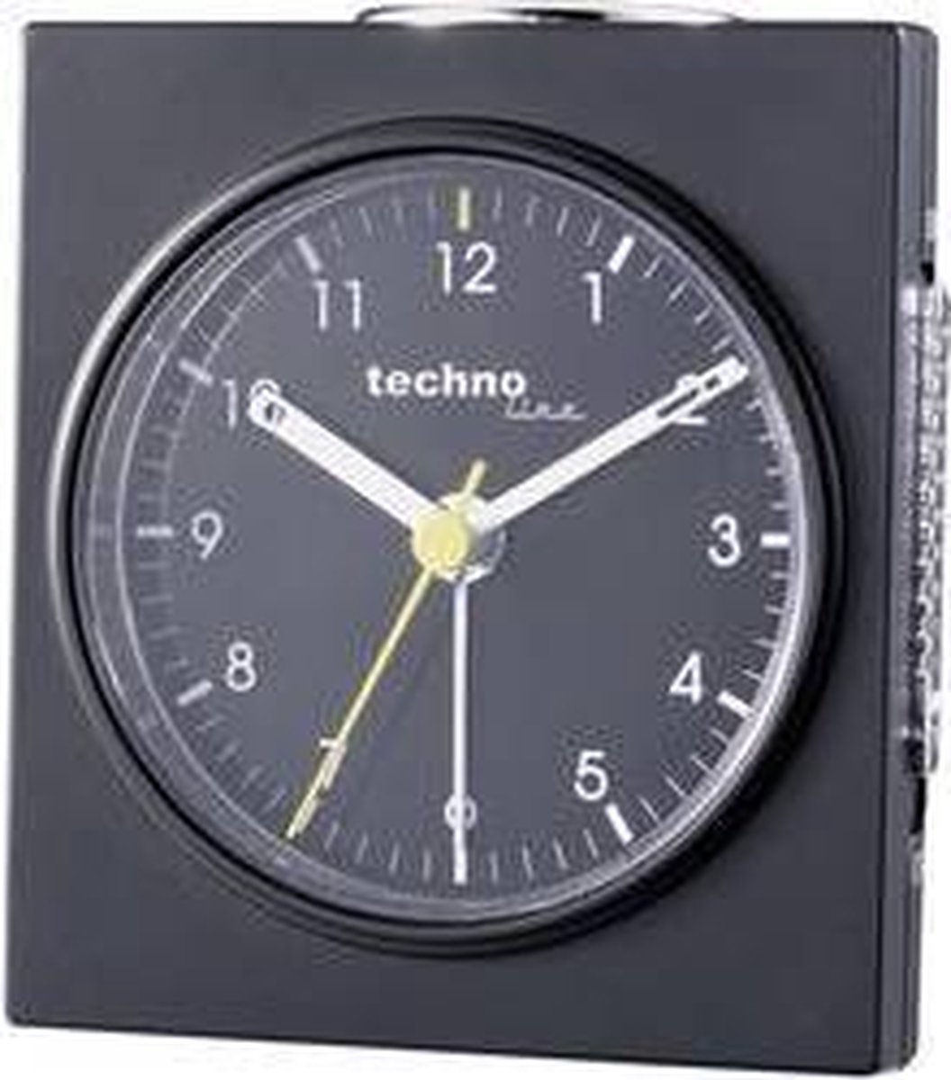 Techno Line Model Q schwarz Wekker Quartz (mat) Alarmtijden: 1 - Zwart