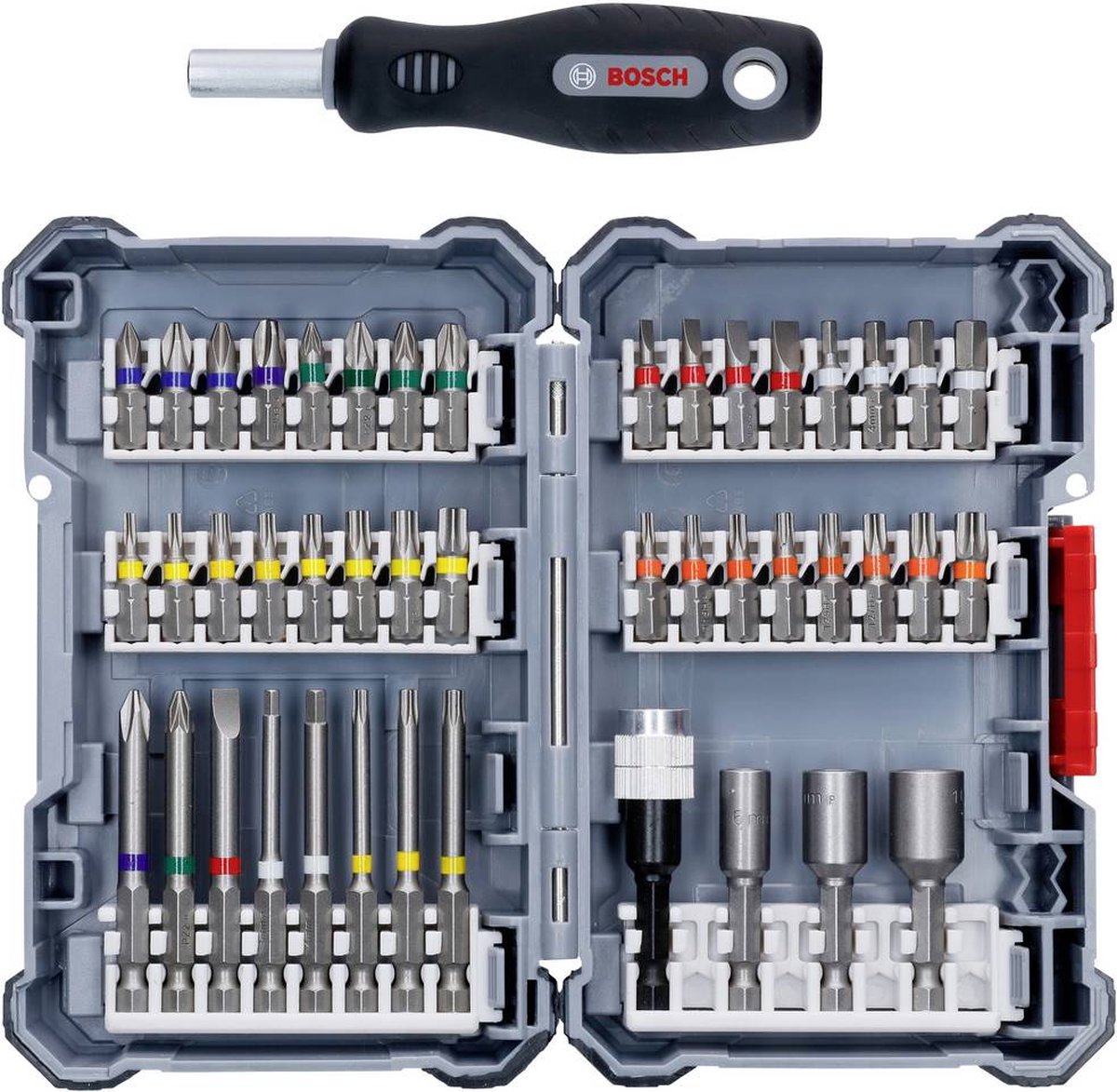 Bosch 43-delige schroefbitset in cassette