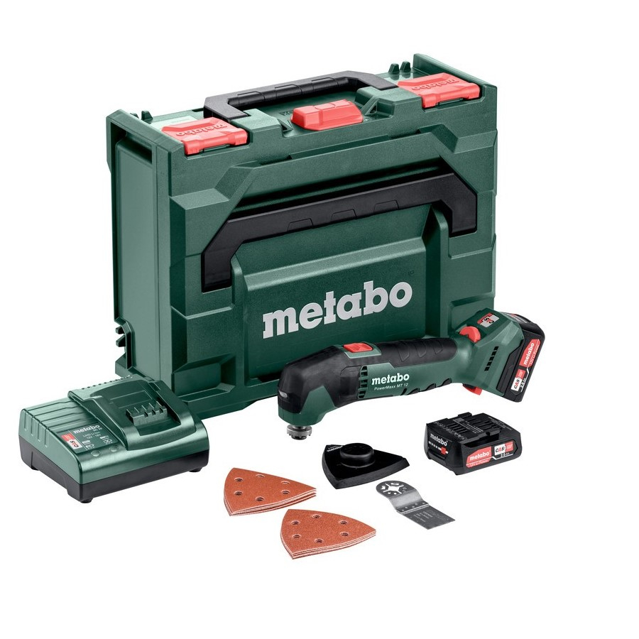 Metabo Accu-multitool | PowerMaxx MT 12 | 2,0 Ah accu (2 st) en SC 30 lader