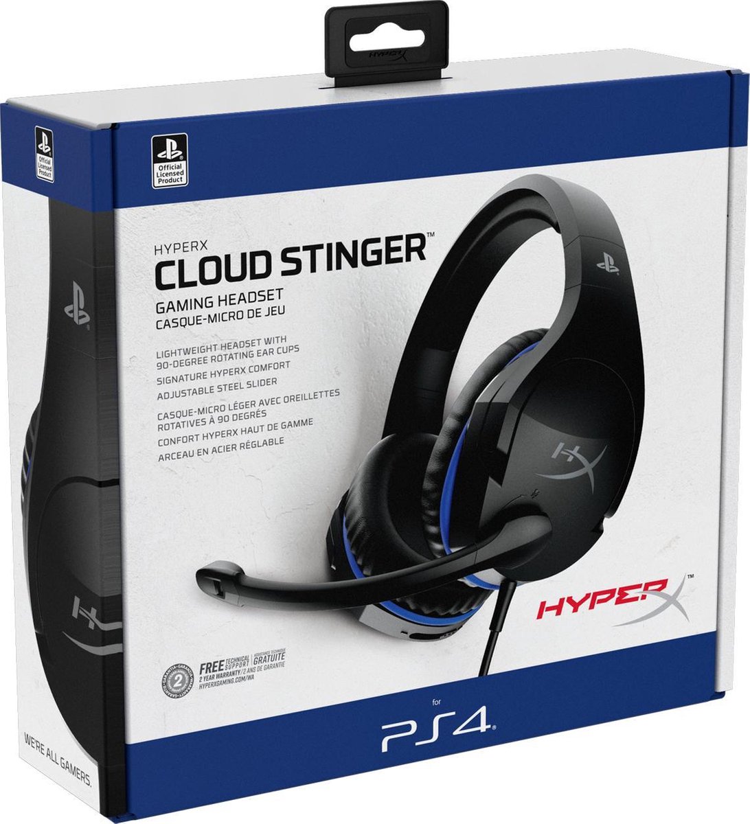 HyperX Cloud Stinger PS5/ps4 Gaming Headset - Black/blue