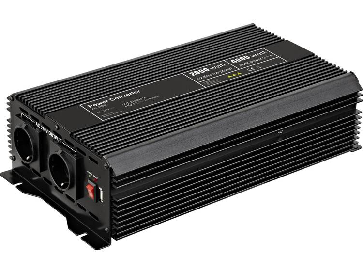 SPW IT Omvormer 2000 W 12 V/DC - 230 V/AC, 5 V/DC