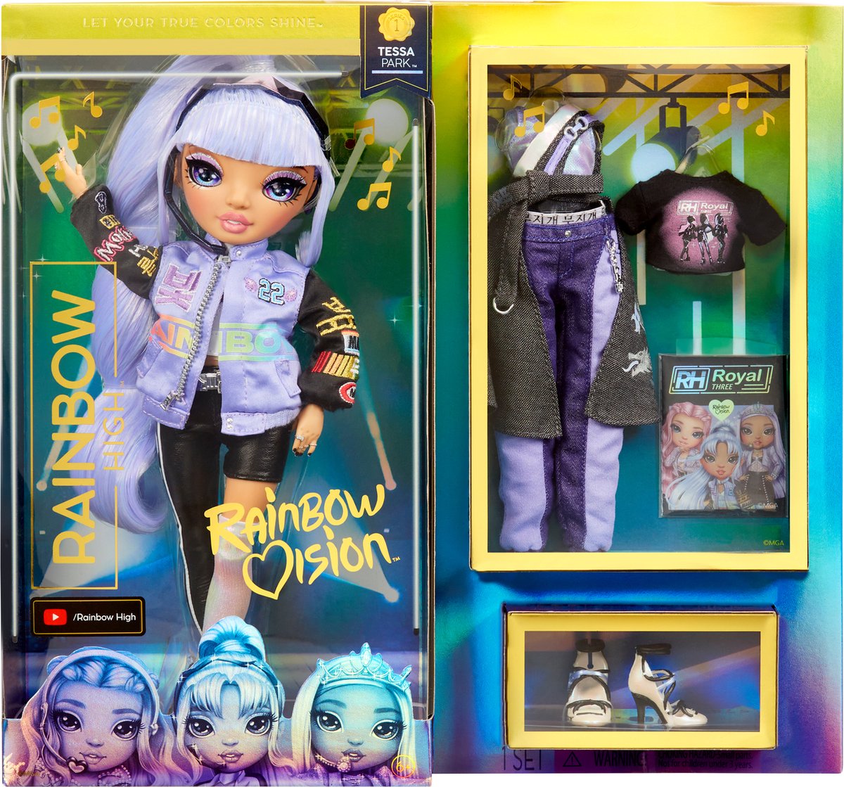 MGA Rainbow High Tentpole PO Doll- PE - Blauw
