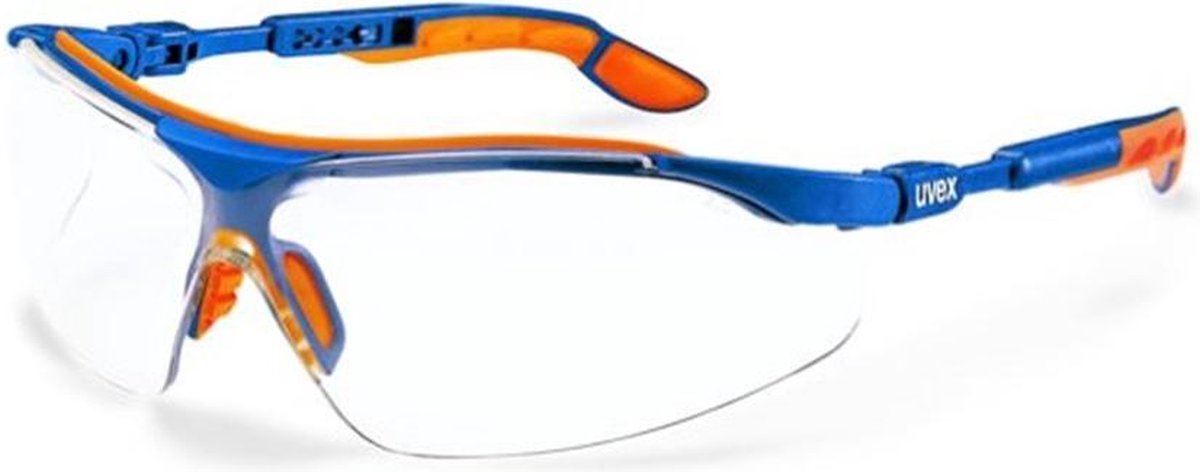 Uvex I-VO 9160265 Veiligheidsbril, Oranje DIN EN 166-1, DIN EN 170 - Blauw