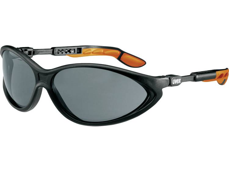 Uvex CYBRIC 9188076 Veiligheidsbril, Oranje DIN EN 166-1, DIN EN 172 - Zwart