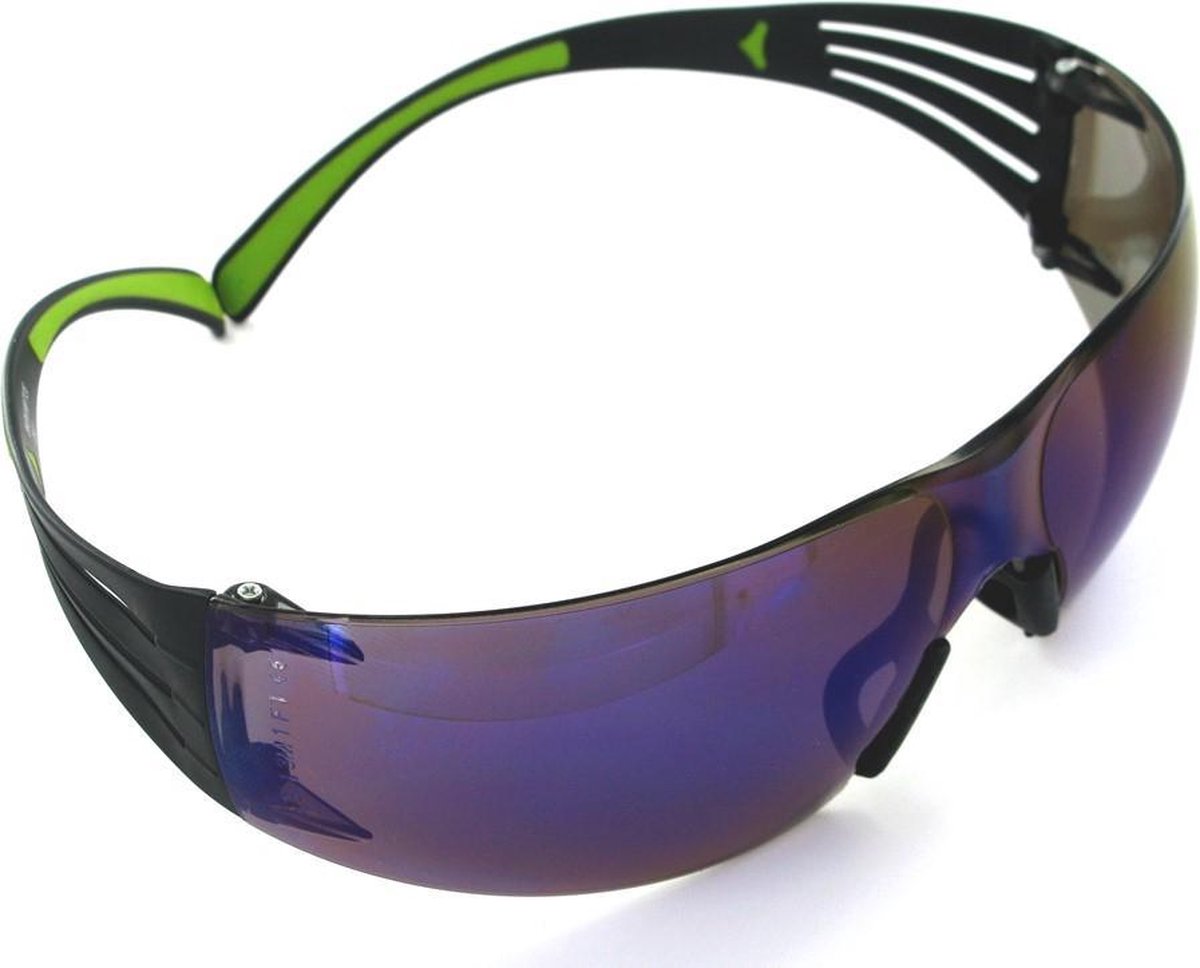 3M™ SecureFit 400 UU001467875 Veiligheidsbril Spiegelend Zwart, - Groen