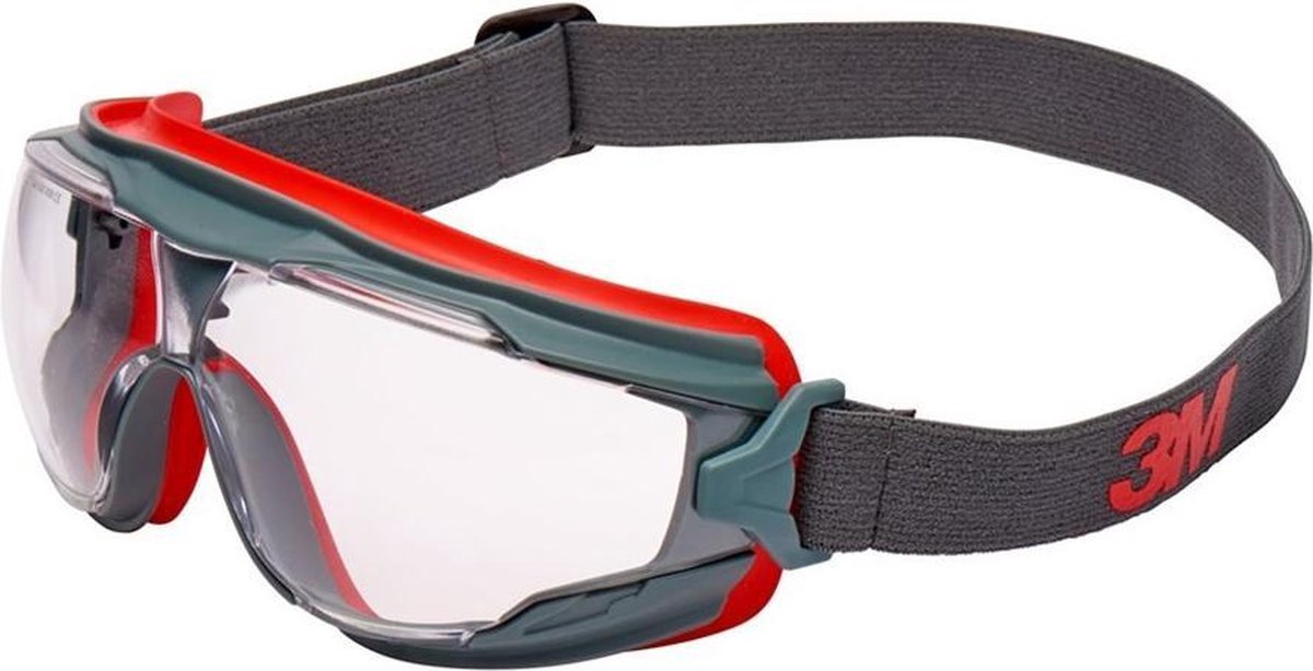 3M™ Goggle Gear 500 GG501V Ruimzichtbril Incl. anticondens-bescherming Grijs, - Rood