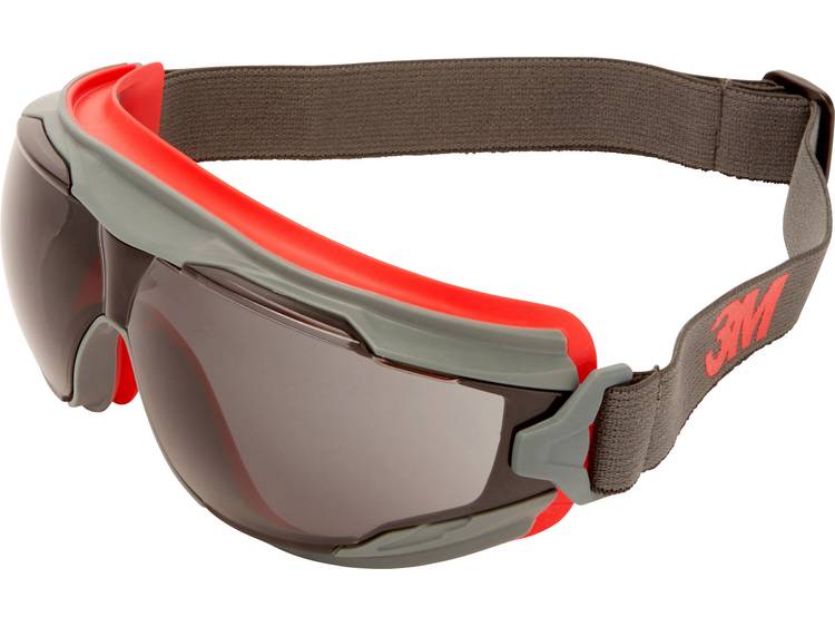 3M™ Goggle Gear 500 GG502SGAF Ruimzichtbril Incl. anticondens-bescherming Rood, DIN EN 166 - Grijs