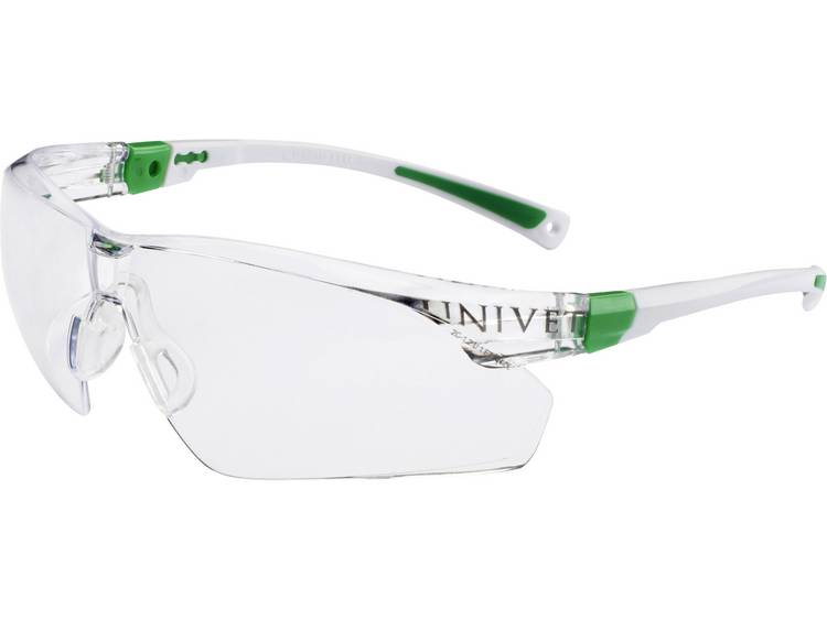 Univet 506UP 506U-03-00 Veiligheidsbril Incl. anticondens-bescherming, Incl. UV-bescherming, Groen DIN EN 166 - Wit