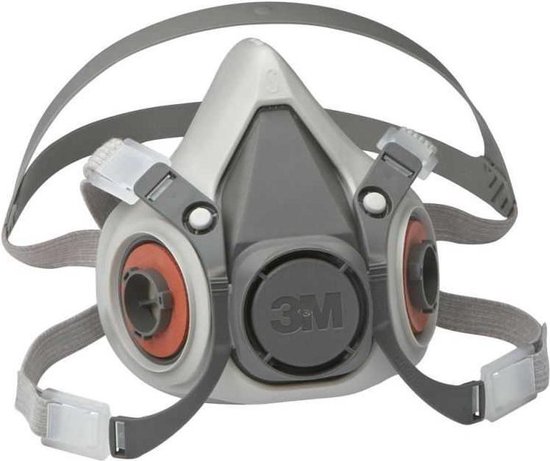 3M™ 6200 6200M Halfgelaatsmasker Zonder filter 1 stuk(s) DIN EN 140 - Grijs