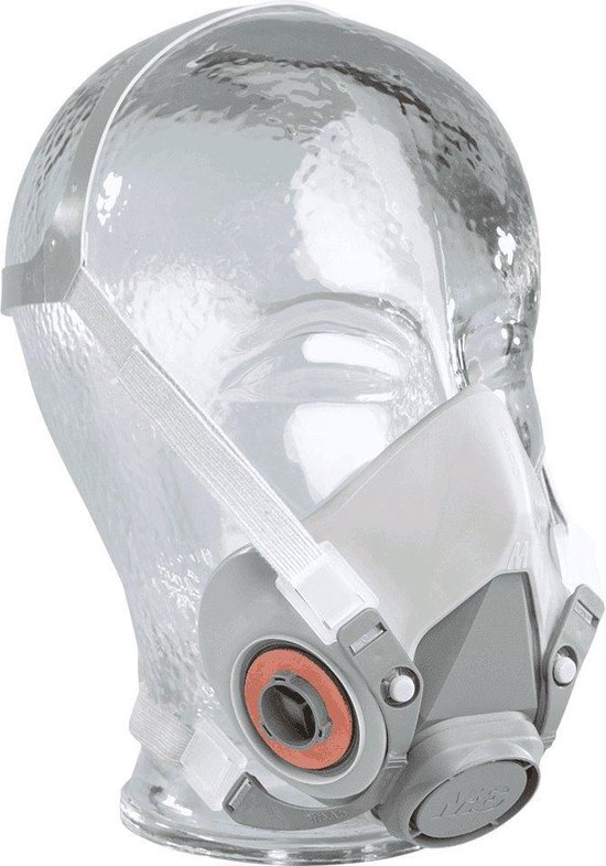3M™ 6200 6200M Halfgelaatsmasker Zonder filter 1 stuk(s) DIN EN 140 - Grijs