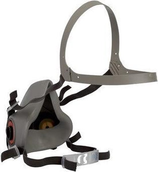 3M™ 6200 6200M Halfgelaatsmasker Zonder filter 1 stuk(s) DIN EN 140 - Grijs