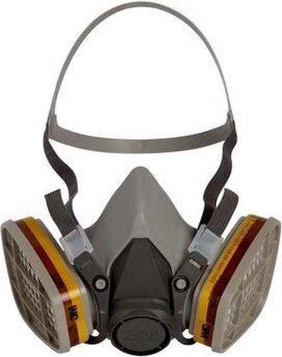 3M™ 6200 6200M Halfgelaatsmasker Zonder filter 1 stuk(s) DIN EN 140 - Grijs