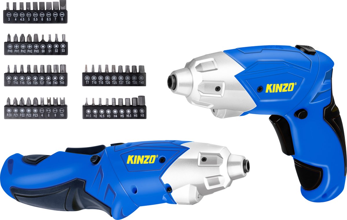 EDCO Atornillador eléctrico de batería 3,6V Kinzo - Blauw