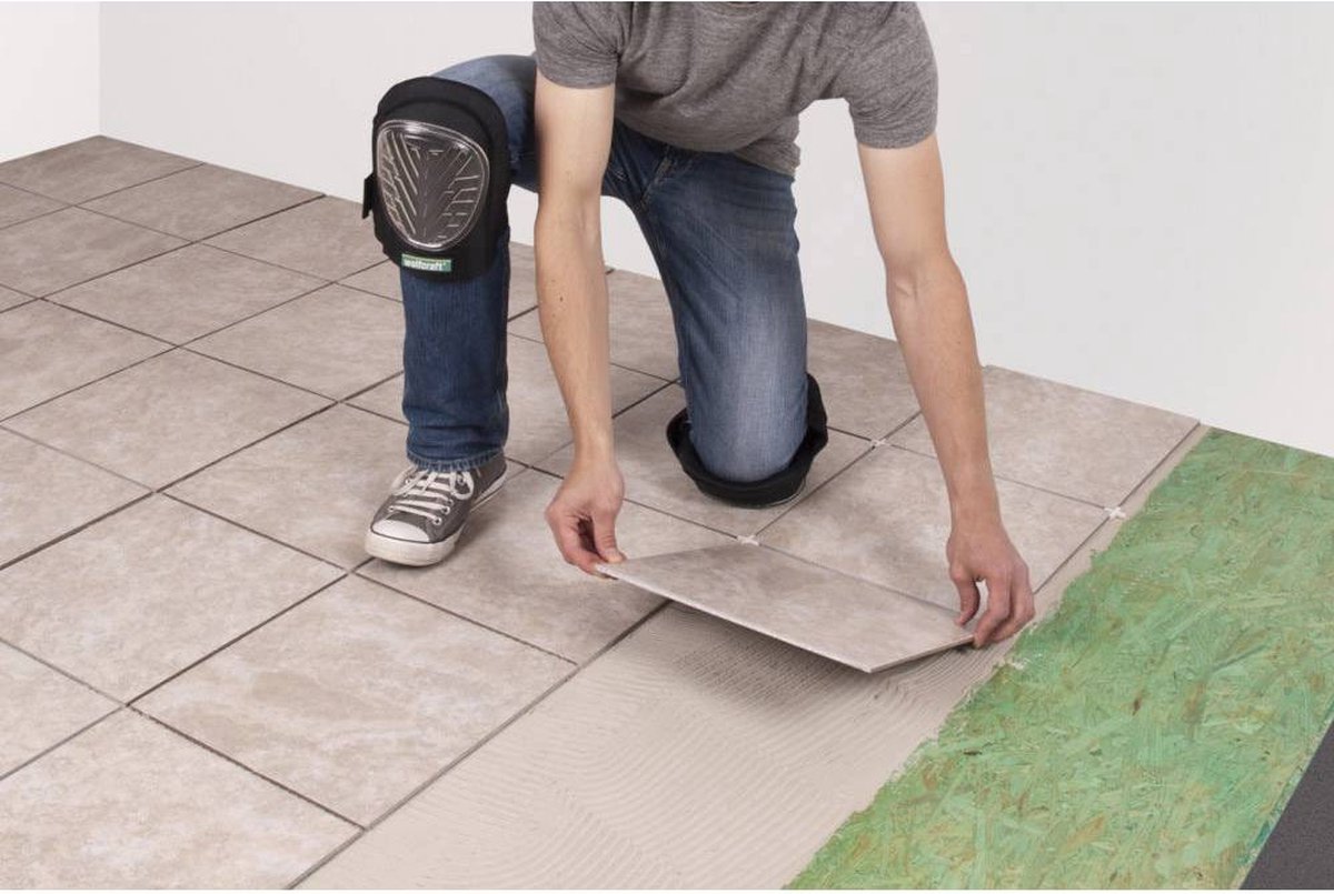 Wolfcraft Kniebeschermer met gel 4860000 1 paar - Zwart