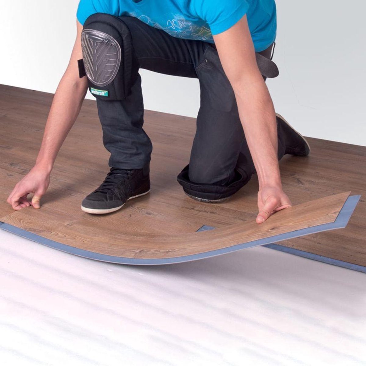 Wolfcraft Kniebeschermer met gel 4860000 1 paar - Zwart