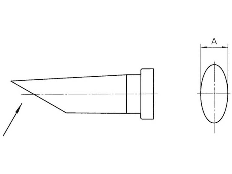 Weller LT-CC Soldeerpunt Ronde vorm, lang, afgeschuind Grootte soldeerpunt 3.2 mm Inhoud: 1 stuk(s)