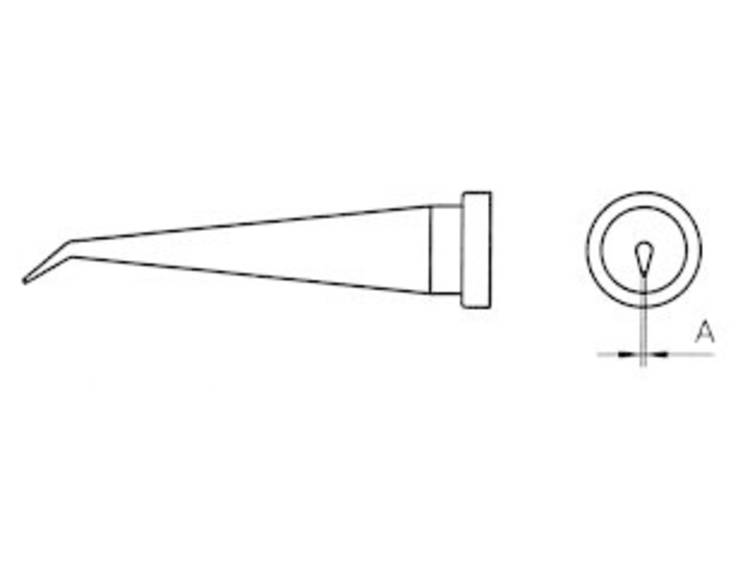 Weller LT-1LX Soldeerpunt Langwerpig, conisch, gebogen Grootte soldeerpunt 0.2 mm Inhoud: 1 stuk(s)