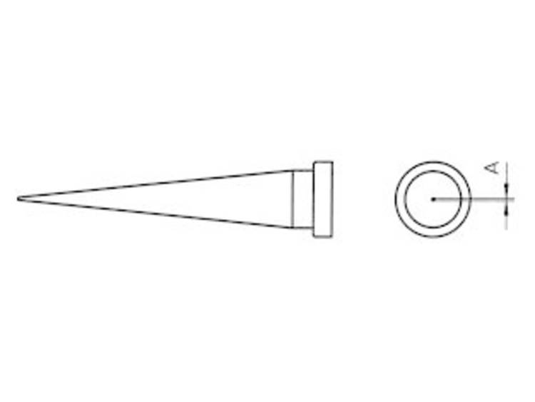 Weller LT-S Soldeerpunt Langwerpige conische vorm Grootte soldeerpunt 0.4 mm Inhoud: 1 stuk(s)