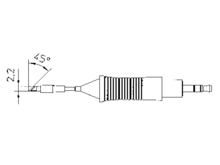 Weller RT7 Soldeerpunt Mespunt 45Â° Grootte soldeerpunt 2.2 mm Inhoud: 1 stuk(s)