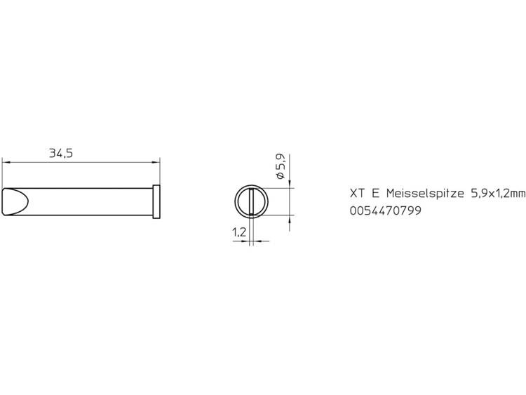 Weller XT-E Soldeerpunt Beitelvorm Grootte soldeerpunt 5.9 mm Inhoud: 1 stuk(s)