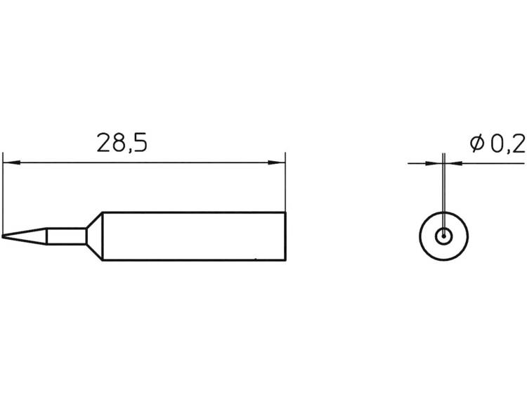 Weller XNT 1S Soldeerpunt Ronde vorm Grootte soldeerpunt 0.2 mm Inhoud: 1 stuk(s)