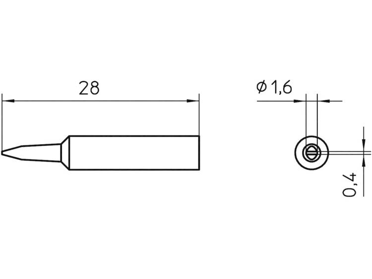 Weller XNT A Soldeerpunt Beitelvorm Grootte soldeerpunt 1.6 mm Inhoud: 1 stuk(s)