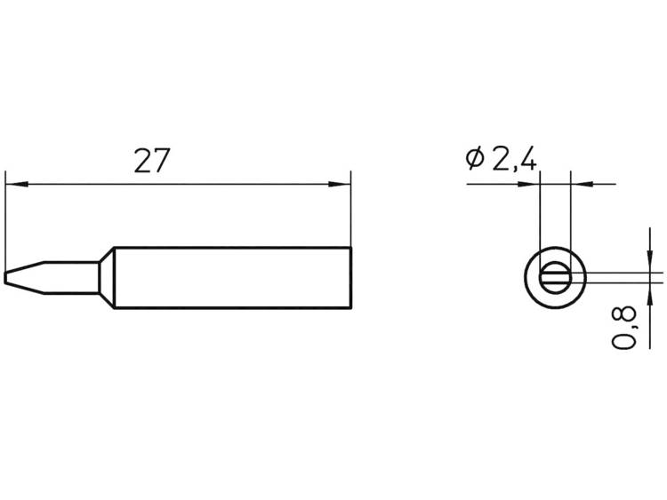 Weller XNT B Soldeerpunt Beitelvorm Grootte soldeerpunt 2.4 mm Inhoud: 1 stuk(s)