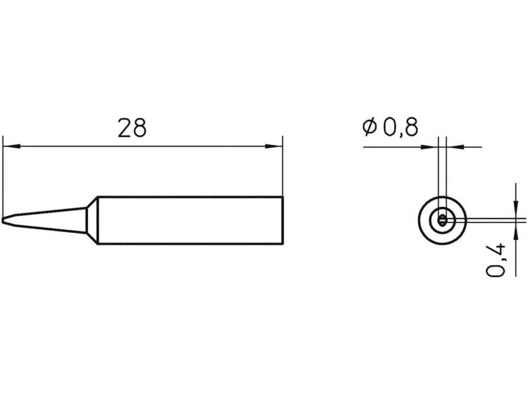 Weller XNT H Soldeerpunt Beitelvorm Grootte soldeerpunt 0.8 mm Inhoud: 1 stuk(s)