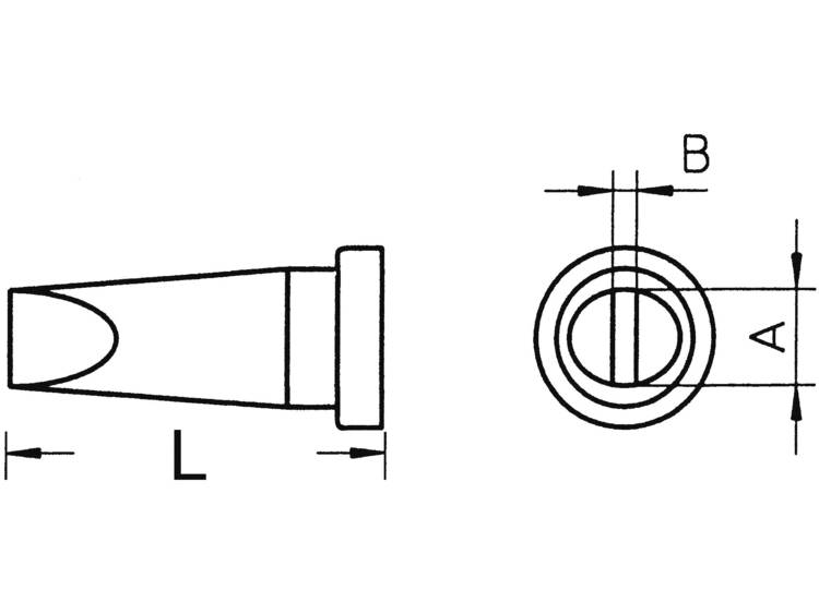 Weller LT-H Soldeerpunt Beitelvorm, recht Grootte soldeerpunt 0.8 mm Inhoud: 1 stuk(s)