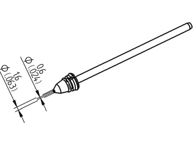 Ersa 0742ED0616H/SB Desoldeerpunt Conisch Lengte soldeerpunt: 79.25 mm Inhoud: 1 stuk(s)