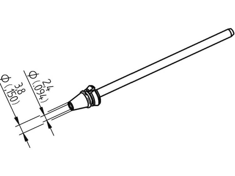 Ersa 0742ED2438H/SB Desoldeerpunt Conisch Lengte soldeerpunt: 79.25 mm Inhoud: 1 stuk(s)