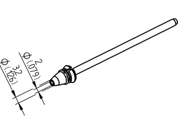 Ersa 0742ED2032H/SB Desoldeerpunt Conisch Lengte soldeerpunt: 79.25 mm Inhoud: 1 stuk(s)