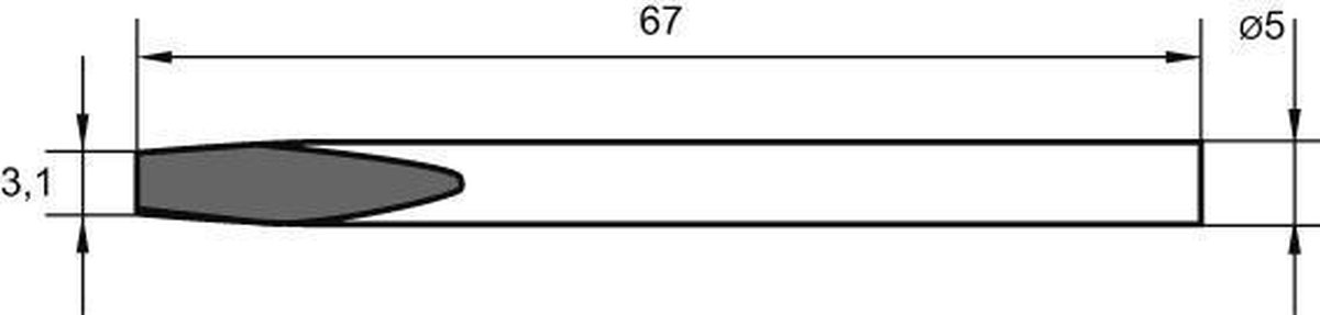 Ersa 0032KD Soldeerpunt Beitelvorm, recht Grootte soldeerpunt 3.10 mm Inhoud: 1 stuk(s)