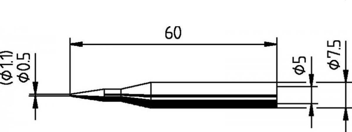 Ersa 0172BD Soldeerpunt Potloodvorm Grootte soldeerpunt 1.10 mm Inhoud: 1 stuk(s)
