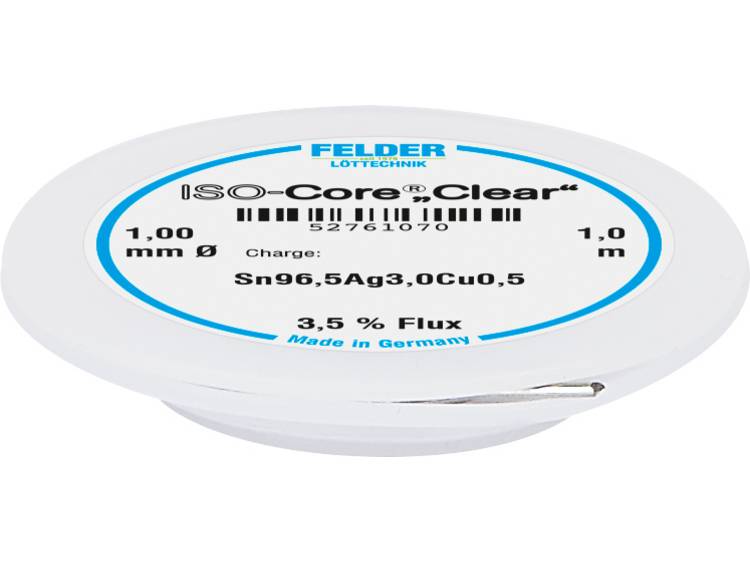 Felder LÃ¶ttechnik ISO-Core Clear SAC305 Soldeertin Spoel Sn96.5Ag3Cu0.5 1 mm